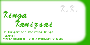 kinga kanizsai business card